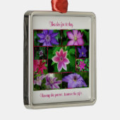 クレマチスのコラージュのオーナメント メタルオーナメント (右)