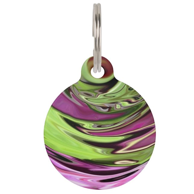 クレマチスの目の抽象芸術 ペット　ネームタグ (正面)