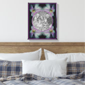 クレマチスの花のペタルフレーム オリジナル写真から作成 キャンバスプリント (インサイチュ (寝室))