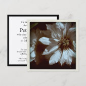 クレマチスの花の写真2 葬儀案内 招待状 (正面/裏面)