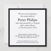 クレマチスの花の写真2 葬儀案内 招待状 (裏面)