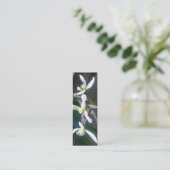 クレマチスのArmandiiの花のしおりの名刺 スキニー名刺 (スタンド正面)