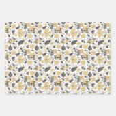 クレマチスイエローウォーター色フローラ ラッピングペーパーシート (正面)