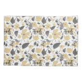 クレマチスイエローグレーウォーター色フローラデコール 枕カバー (裏面)