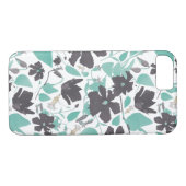 クレマチスチョコレートミントカラーフローラルパターン Case-Mate iPhoneケース (裏面(横))