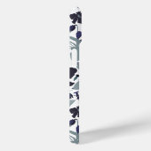 クレマチスネイビーグレーフローラ水色パターン Case-Mate iPhoneケース (裏面 / 右)