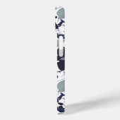 クレマチスネイビーグレーフローラ水色パターン Case-Mate iPhoneケース (裏面 / 左)