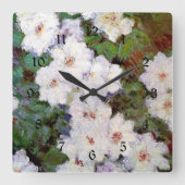 クレマチスバイクロードモネ スクエア壁時計 (正面)