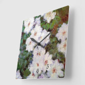 クレマチスバイクロードモネ スクエア壁時計 (傾斜)