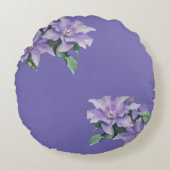 クレマチスパープル ラウンドクッション (正面)