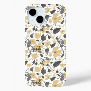 クレマチスファーリーゴールデンイエローつる植物フローラ iPhone 15ケース