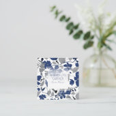 クレマチスフェローリングブルーグレーつる植物 スクエア名刺 (スタンド正面)