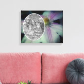 クレマチスフラワー花びら独自の写真を作成 キャンバスプリント (インサイチュ (リビング))