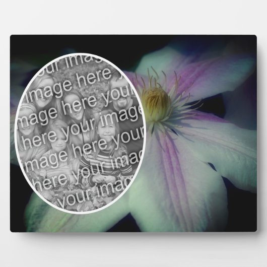 クレマチスフラワー花びら独自の写真を作成 フォトプラーク (正面)