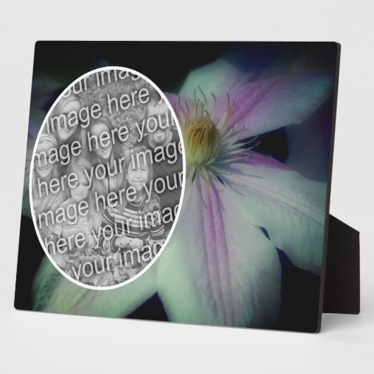 クレマチスフラワー花びら独自の写真を作成 フォトプラーク (側面)