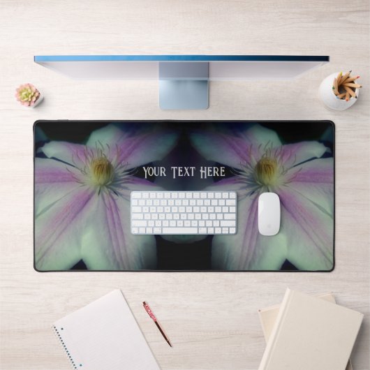 クレマチス花を近くにパーソナライズされた咲く デスクマット (オフィス1)