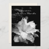 クレマチス2aの結露の葬儀の記念の発表 招待状 (正面/裏面)