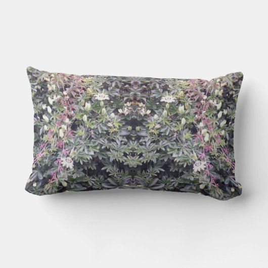 クレマチス714の花の写真の鏡のLumbarの枕 ランバークッション (裏面)