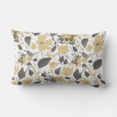 クレマティスつる植物イエローグレイ花 ランバークッション (裏面)