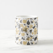 クレマティスつる植物エレガント黄色い花 コーヒーマグカップ (中央)