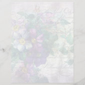 クレマティスつる植物手書き入力エフェメラスクラップブック紙 (裏面)