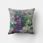 クレマティスつる植物手書き入力エフェメラ クッション (裏面)