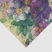 クレマティスつる植物手書き手書き鮮明なエフェメラデクページ 薄葉紙 (詳細)