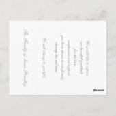 クレマティス1bメモリアル悔やみや弔慰サンキューハガキ ポストカード (裏面)