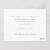 クレマティス1cメモリアル悔やみや弔慰サンキューハガキ ポストカード (裏面)