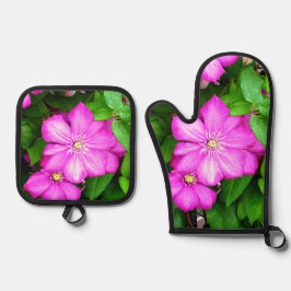 クレマティス 鍋つかみ&鍋敷きセット