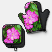 クレマティス 鍋つかみ&鍋敷きセット (正面/裏面)