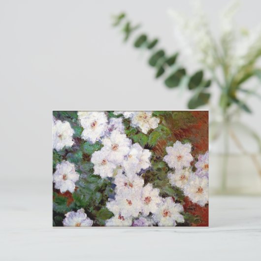 クレマティス、1887絵画年代モネ、 ポストカード (スタンド正面)