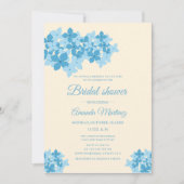 クレムとブルーアジサイフローラブライダルシャワー 招待状 (正面)