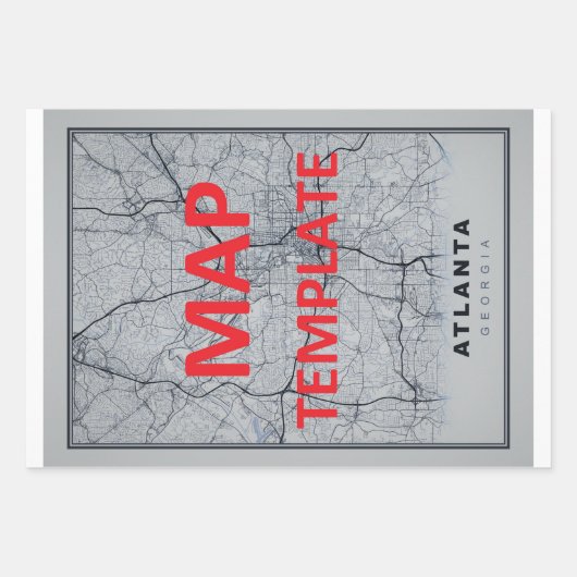 クレムソンの地図 ラッピングペーパーシート (正面2)