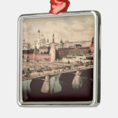 クレムリン、モスクワを描写する郵便はがき メタルオーナメント (左)