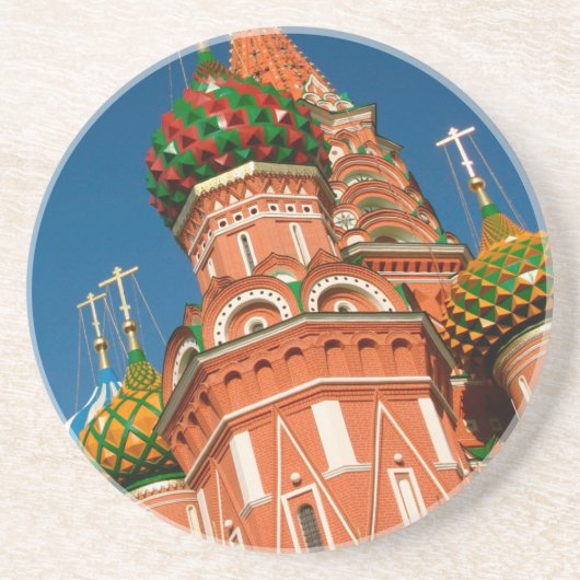 クレムリン、聖ワシリイ大聖堂 | ロシア、モスクワ コースター (正面)
