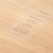 クレメエレガントントモダン結婚ン アクリル招待状 (レイダウン)