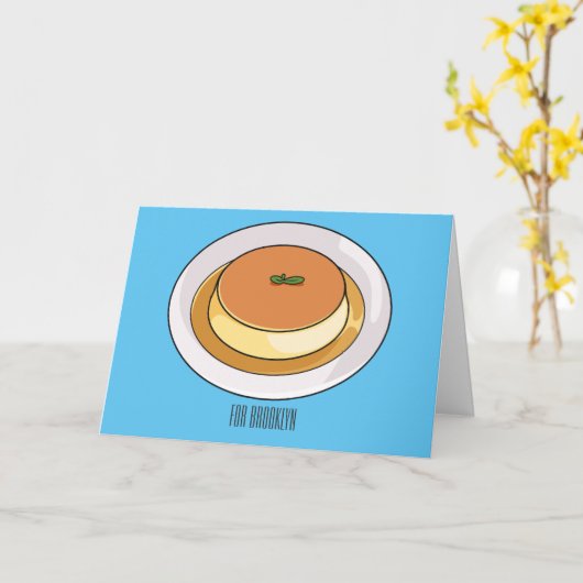 クレメキャラメル漫画イラストレーション カード (黄色い花)