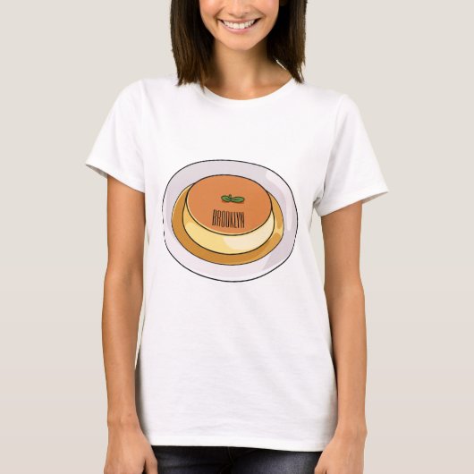 クレメキャラメル漫画イラストレーション Tシャツ (正面)