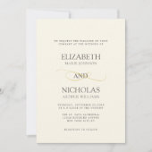 クレメシックなデジタル結婚式招待状テンプレート 招待状 (正面)