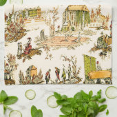 クレメトワフランスのールチノワセリースタイル素朴 キッチンタオル (折り畳み)