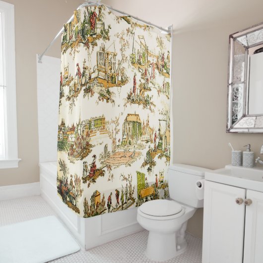 クレメトワフランスのールチノワセリースタイル素朴 シャワーカーテン (インサイチュ)