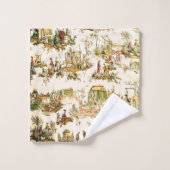 クレメトワフランスのールチノワセリースタイル素朴 バスタオルセット (ウォッシュタオル)