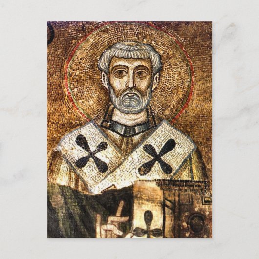 クレメンス1ビザンチンモザイク正統アイコン ポストカード (正面)