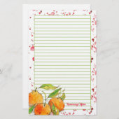 クレメンズフルーツモノグラム書横書き 便箋 (正面/裏面)