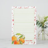 クレメンズフルーツモノグラム書横書き 便箋 (スタンド正面)