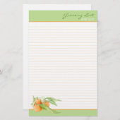 クレメンタインオレンジがDoリストに並べられました 便箋 (正面/裏面)