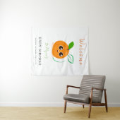 クレメンタインオレンジのフルーツベビーシャワー タペストリー (インサイチュ(横))