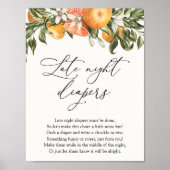 クレメンチンオレンジと緑のおむつ ポスター (正面)