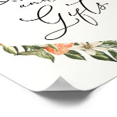 クレメンチンオレンジと緑の本とギフト ポスター (角)